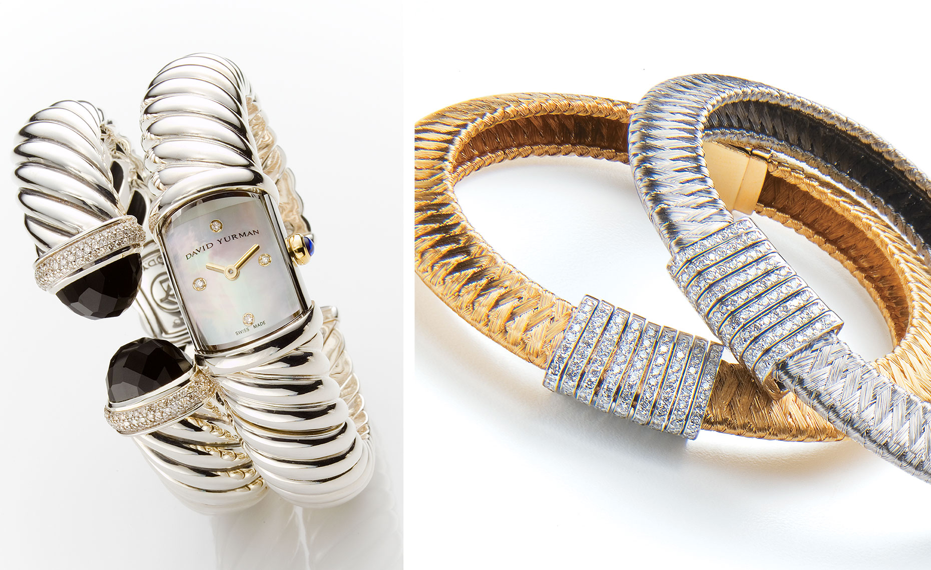 Diamond cellar bracelets David Yurman
