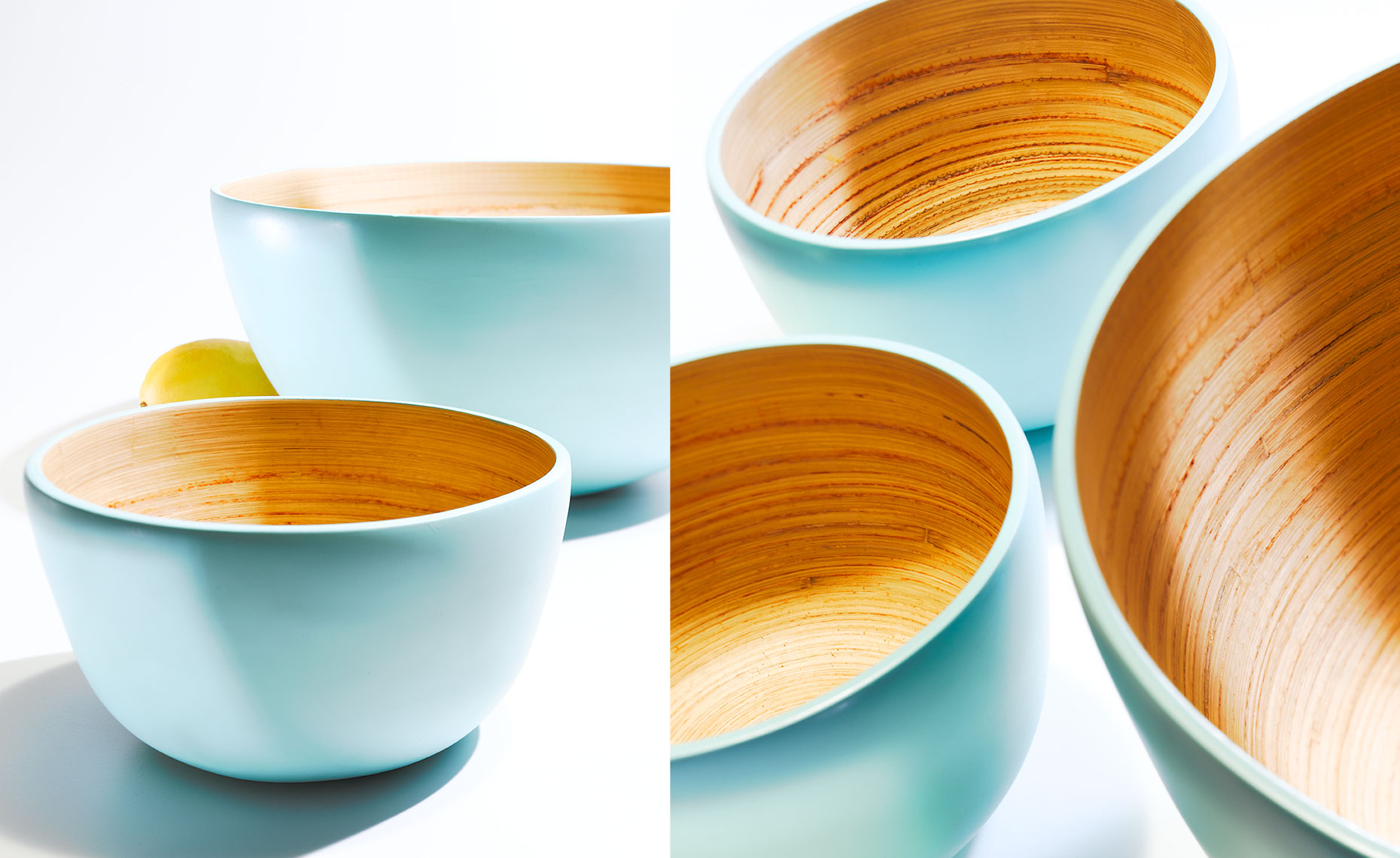 Blue and orange bowls