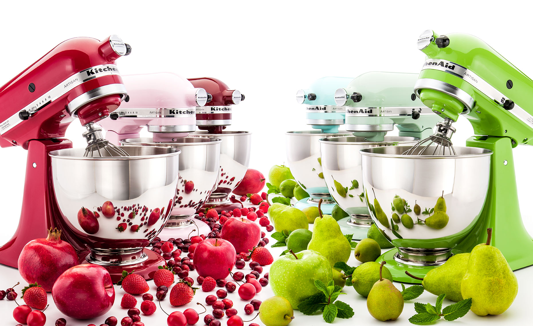 Kitchenmaid blender lineup with tons of fruit
