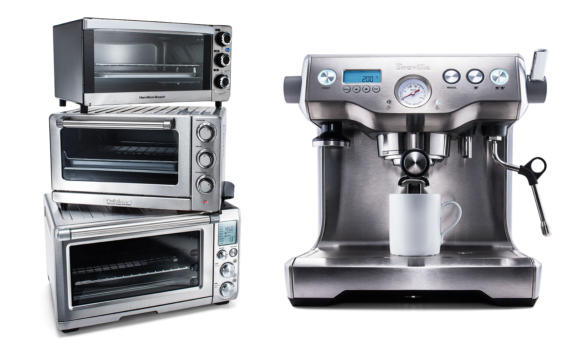 Hamilton beach toaster ovens and Breville Espresso maker