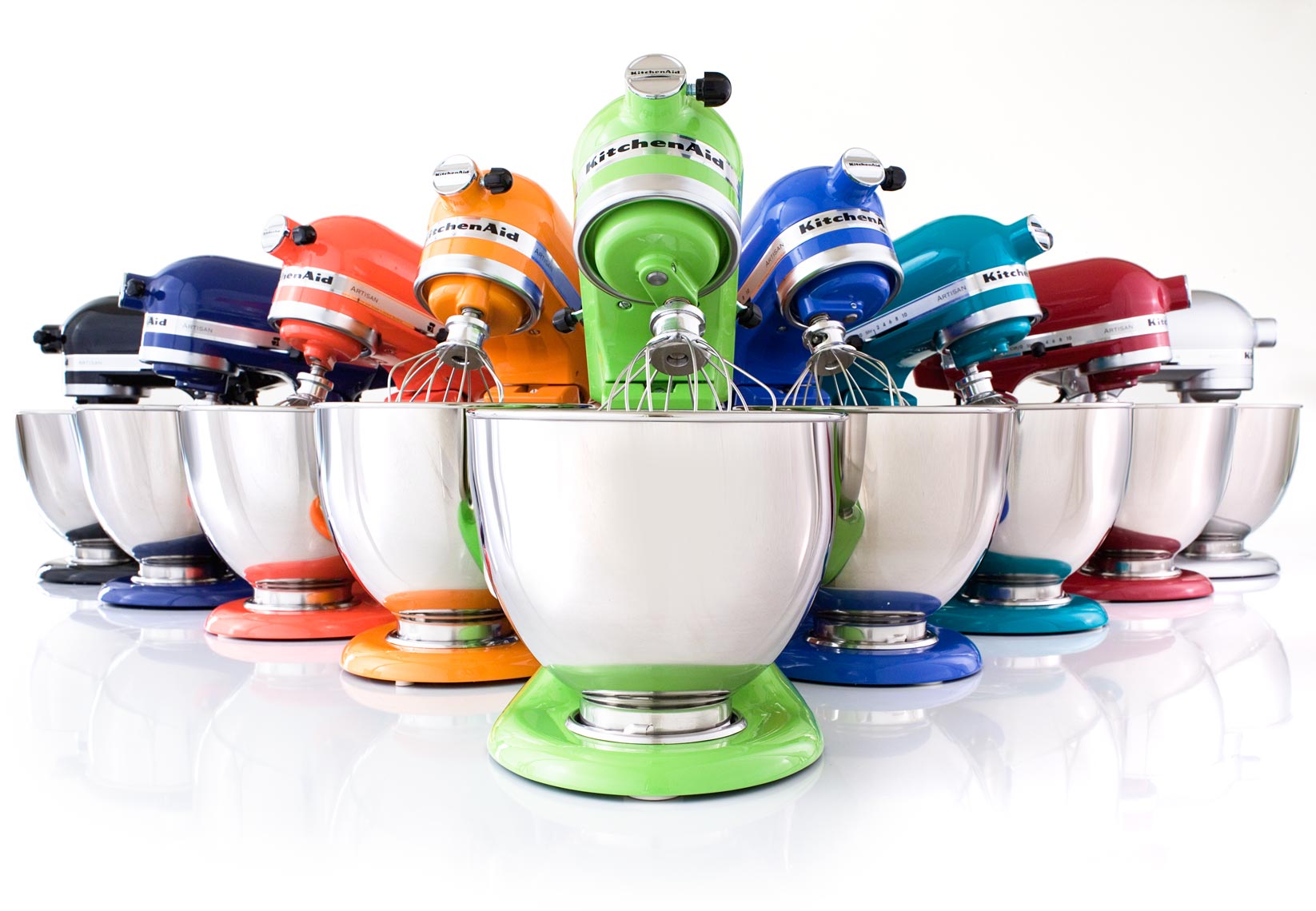 Lineup of kitchen aid blenders