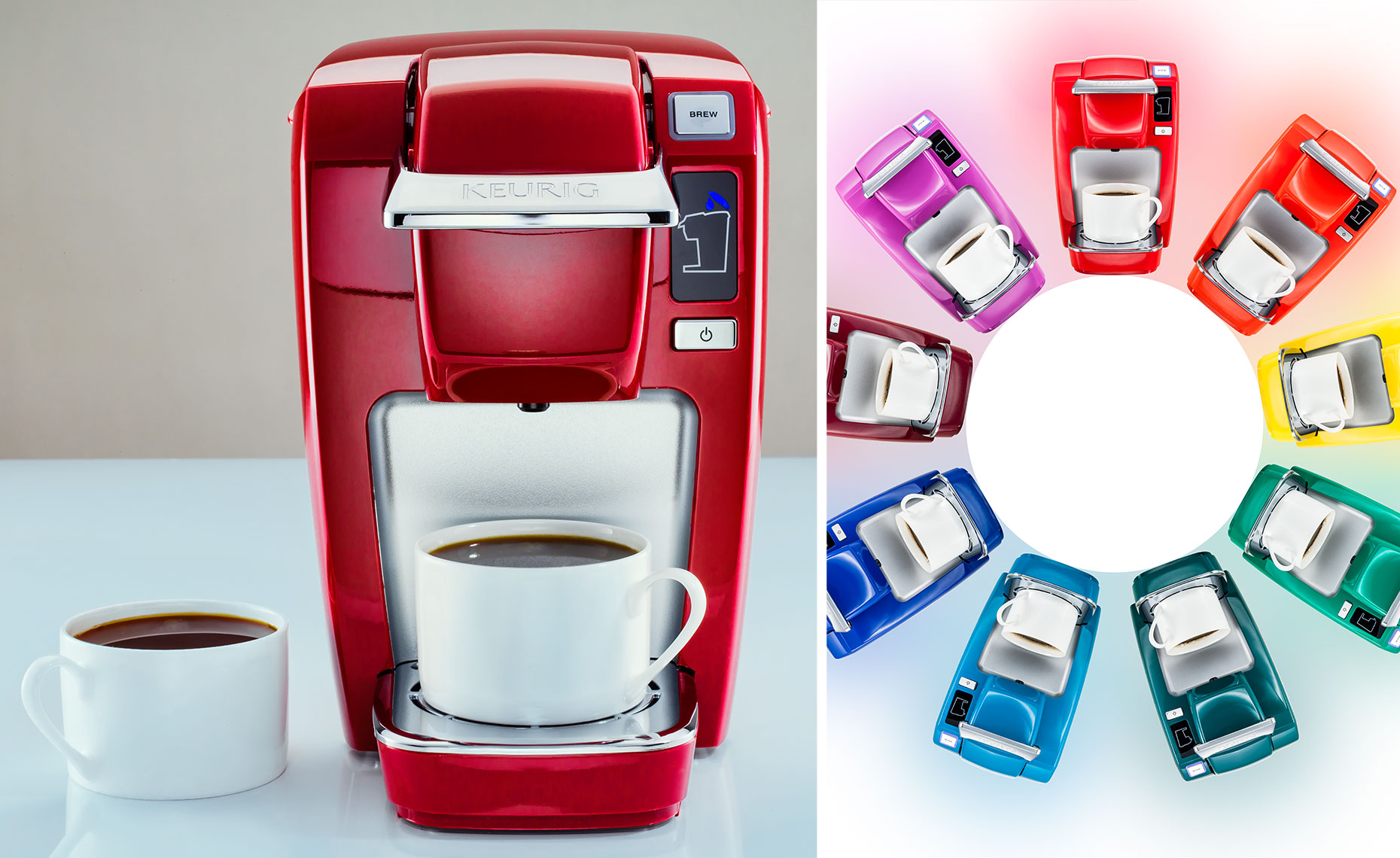 Keurig machine single and circle of multiple machines